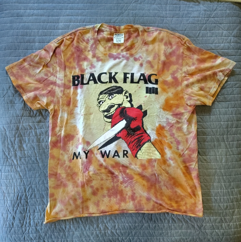 Black Flag My War Size Large Tye Dye Punk Hardcore 80s